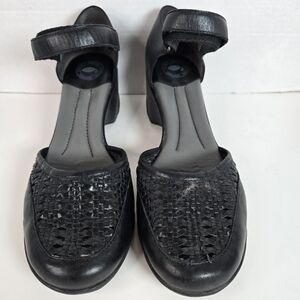 Nuture women's comfort strap wedge heels size 10M color black_